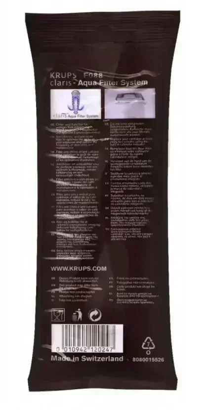 Vodný filter do kávovaru Krups F08801 Claris – 3 ks originál