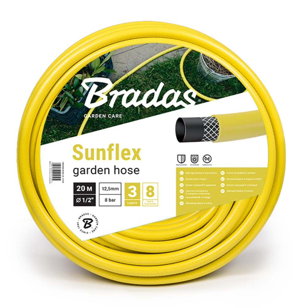 Záhradná hadica Bradas SUNFLEX 1/2" – 20 m, 3-vrstvová