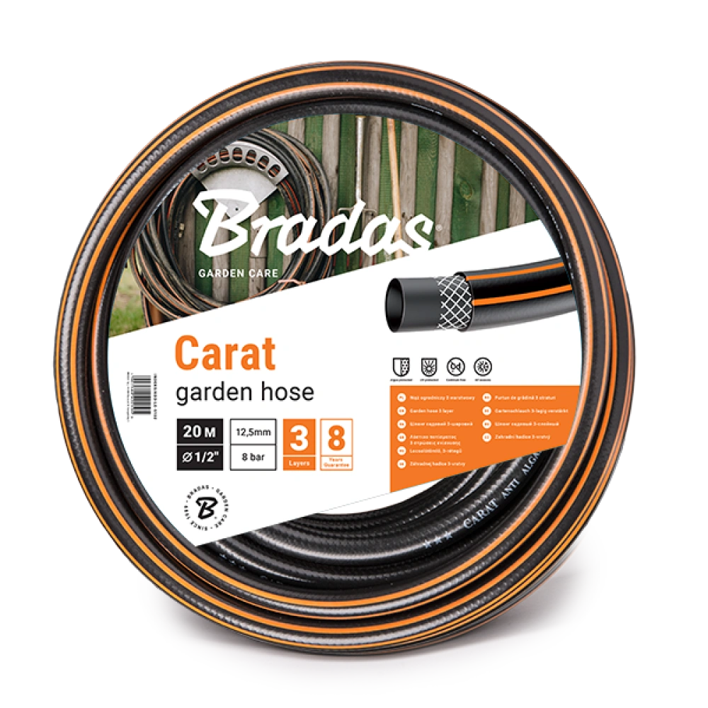 Záhradná hadica Bradas CARAT 1/2" – 20 m, 3-vrstvová