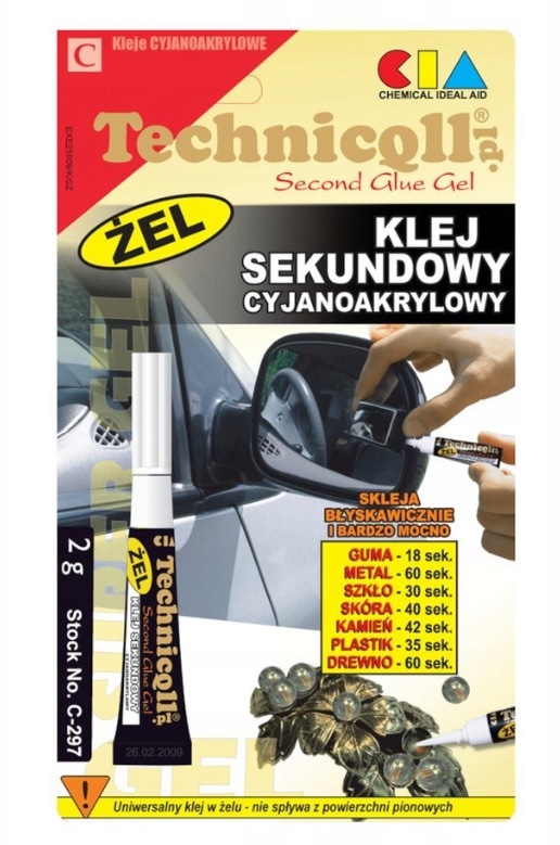 Sekundové lepidlo Technicqll 2g - C-297