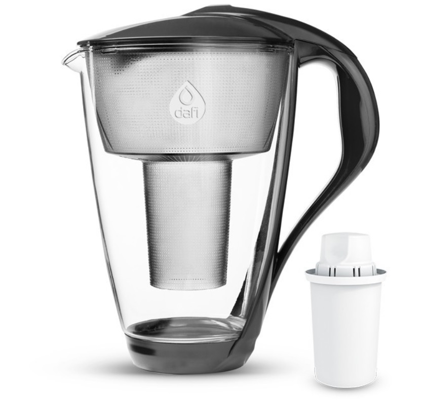 Filtračná kanvica Dafi Crystal classic 2 l - čierna + filter zadarmo