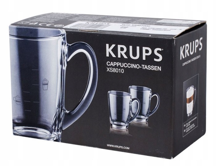 Krups XS801000 - sklenené šálky na cappuccino