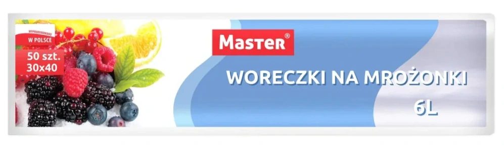 Vrecká na mrazené potraviny Master 6 l - 30x40 cm - 50 ks