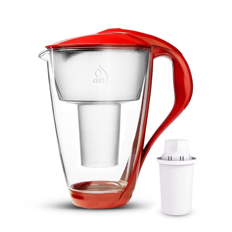 Filtračná kanvica Dafi Crystal classic 2 l - červená + filter zadarmo