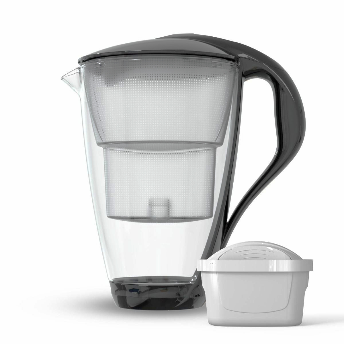 Filtračná kanvica Dafi Crystal unimax 2 l - grafit + filter zadarmo