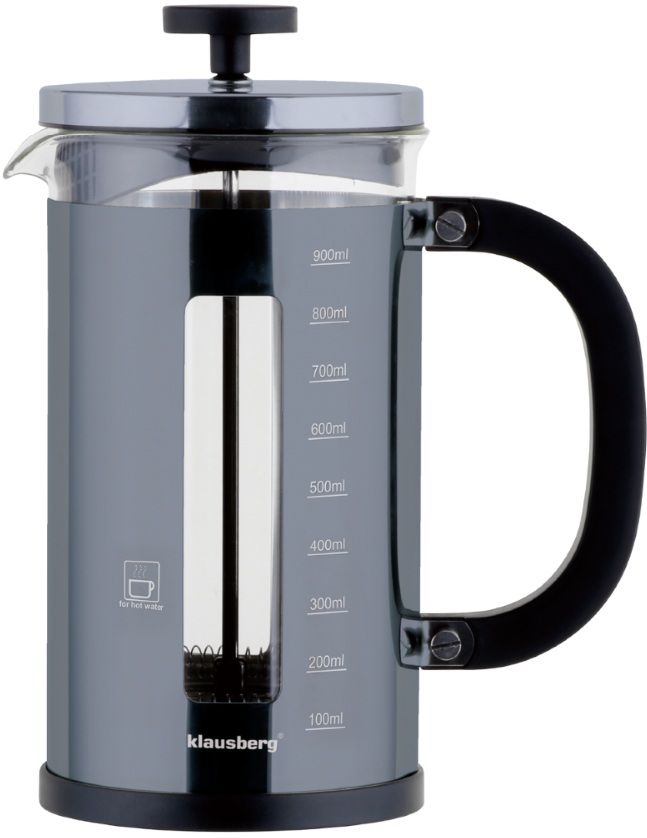 French press Klausberg KB-7704 – sklenená kanvica 1l na kávu a čaj