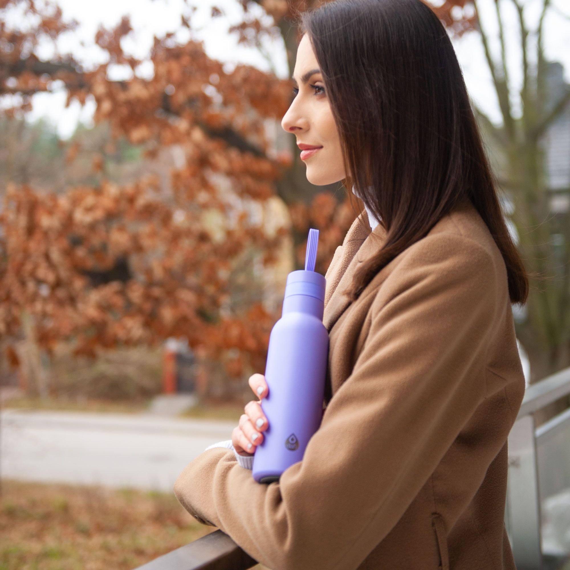 Termoska DAFI Thermal Bottle 0,5 l – fialová nerezová fľaša na teplé aj studené nápoje