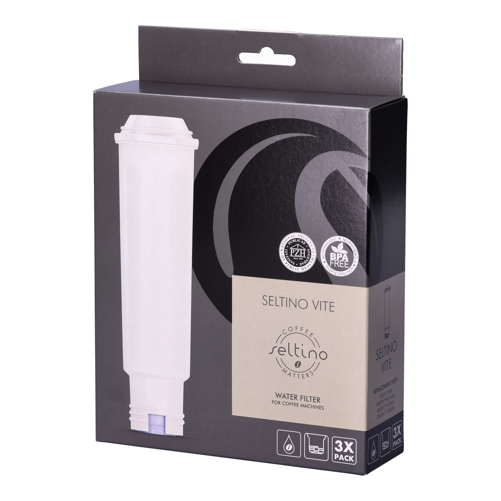 Seltino Vite - náhradný vodný filter za Krups F088, Nivona NIRF 701 - 3ks