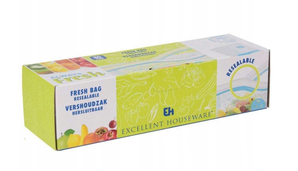 Uzatvárateľné vrecká na potraviny Fresh food 20 x 1 L