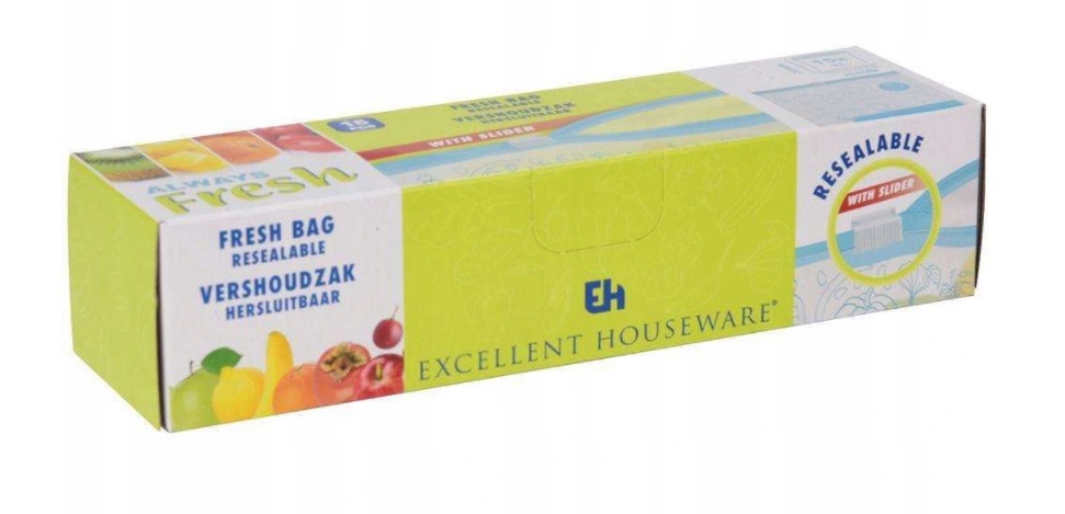 Uzatvárateľné vrecká na potraviny Fresh food 15 x 1 L