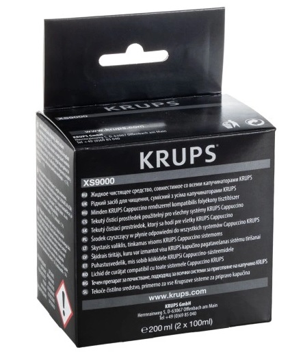 Krups XS9000 čistiaca tekutina 2×100 ml – čistič mliečnych ciest a cappuccino systému