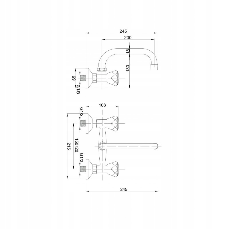 Kohútiková vodovodná batéria Hydroland - B102