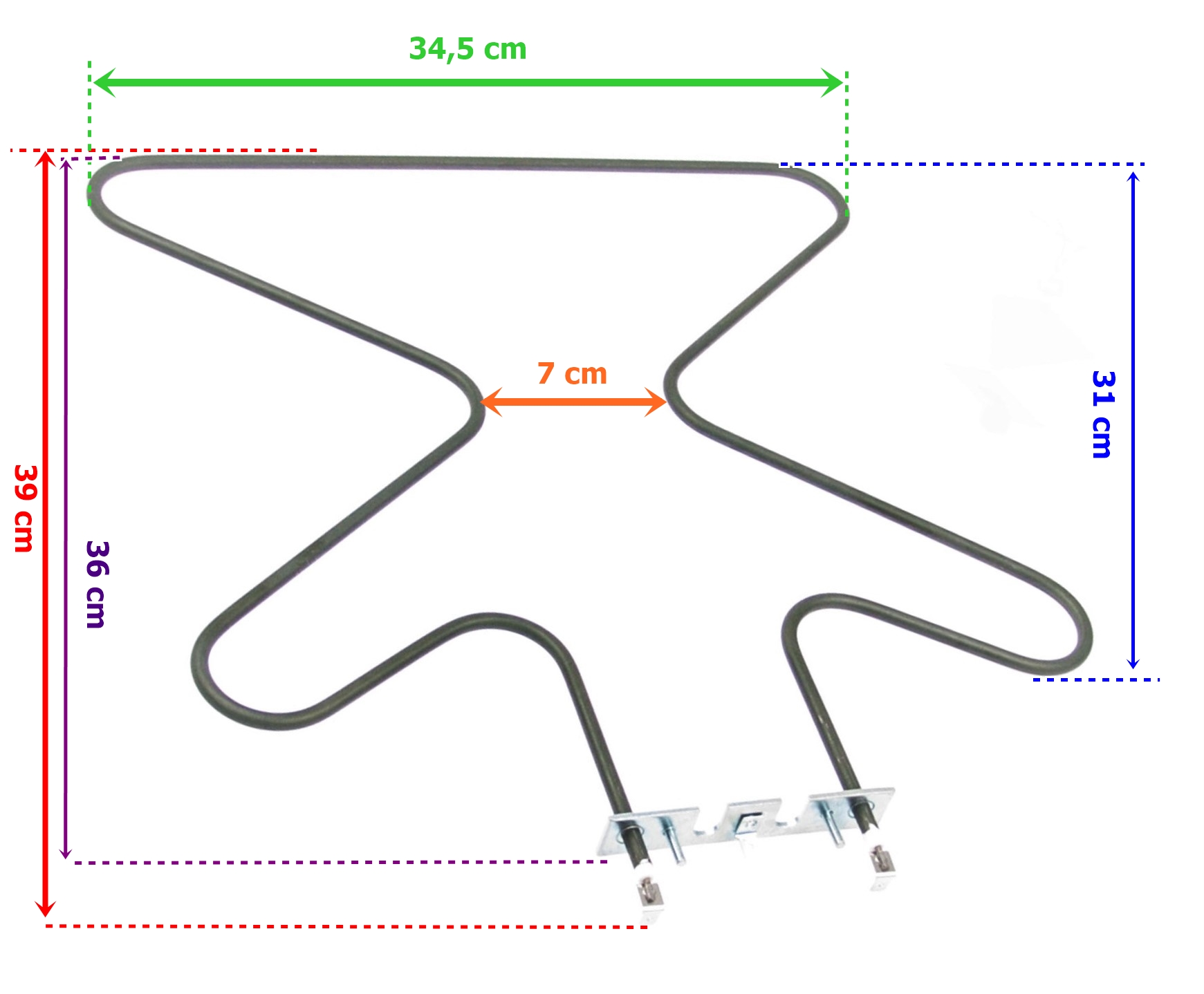 Spodné výhrevné teleso rúry Amica, Beko, Fagor