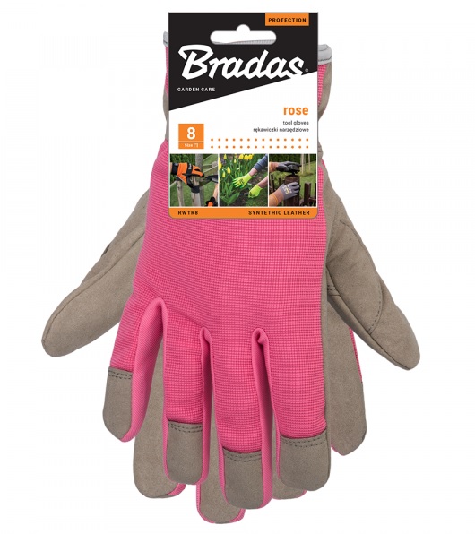 Bradas rose - rukavice pracovné - vel.6