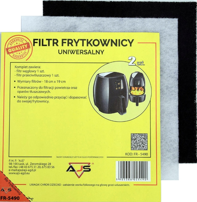 Filter do fritézy AJS FR-5490 - 18 cm x 19 cm