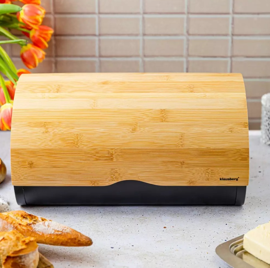 Klausberg chlebník KB-7712 - čierny/drevo