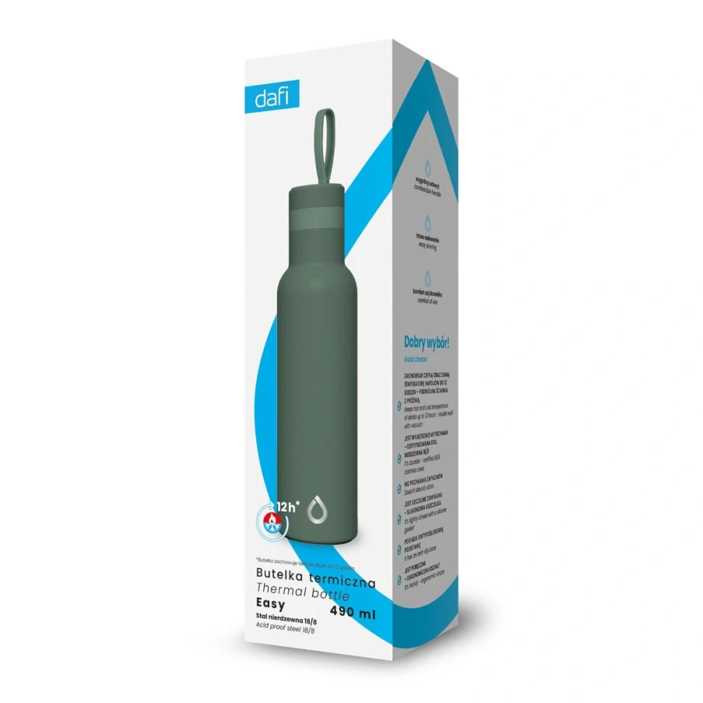 Termoska DAFI Thermal Bottle 0,5 l – zelená nerezová fľaša na teplé aj studené nápoje
