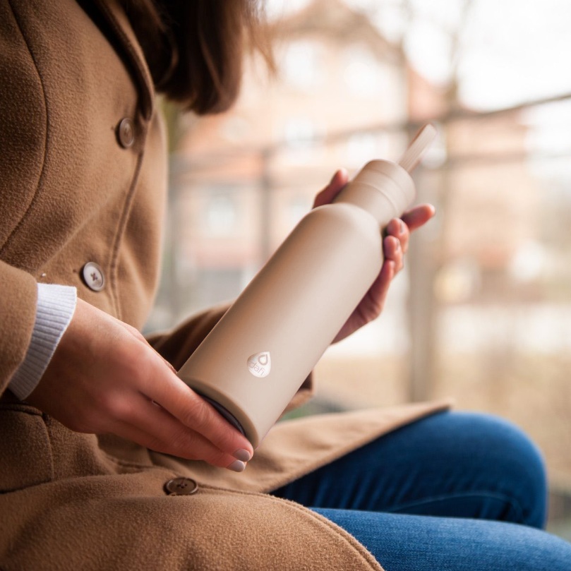 Termoska DAFI Thermal Bottle 0,5 l – latte nerezová fľaša na teplé aj studené nápoje