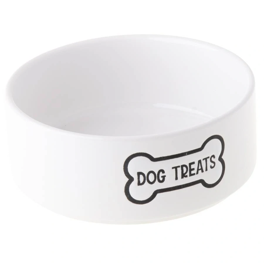 Keramická miska pre psy AINO DOG TREATS 12,5 cm biela