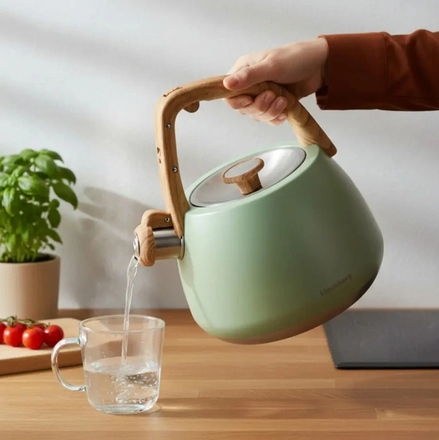 Pískacia kanvica na sporák Klausberg 2,5 l KB-9039 – šalviovo zelená