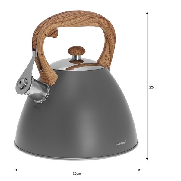 Kanvica Klausberg KB-7297 - 3 l - šedá