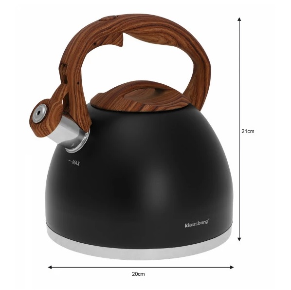 Kanvica Klausberg KB-7450 - 3 l - čierna matná