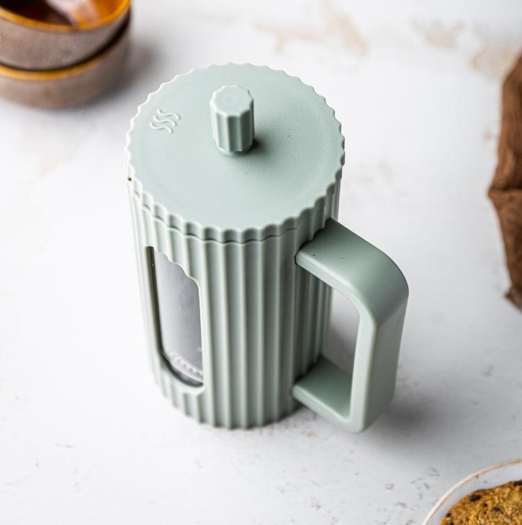 French press Klausberg KB-7750 – kanvica 600 ml na kávu a čaj s nerezovým piestom - olivová