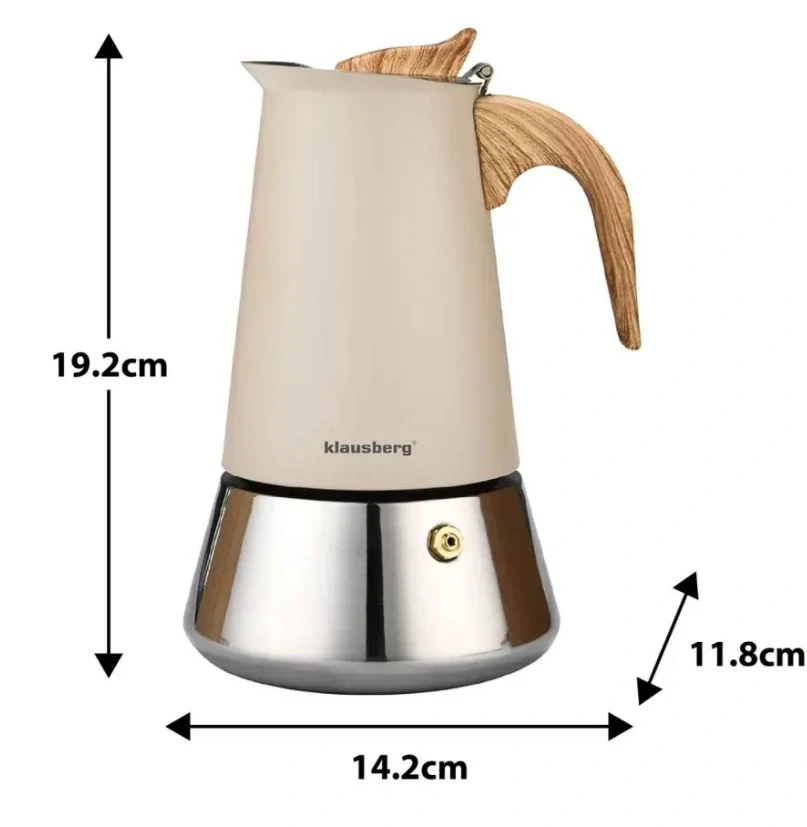 Moka kanvica Klausberg KB-7995 300 ml – 6 šálok, na indukciu