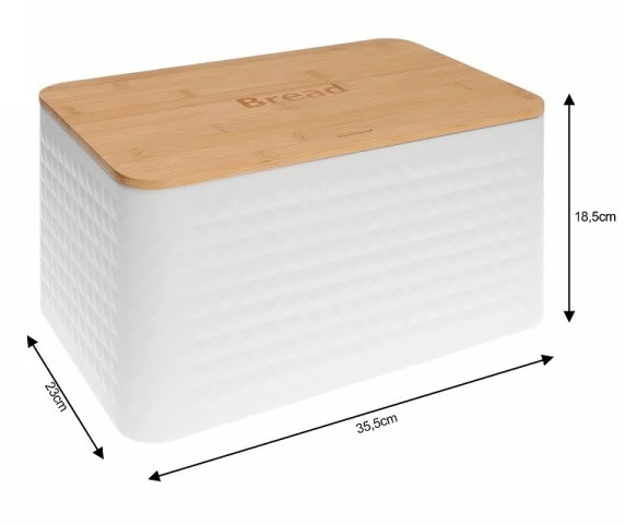 Klausberg chlebník KB-7483 - biely/drevo