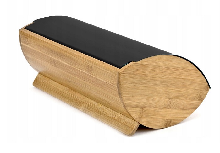 Kassel chlebník 93512 - čierny/drevo