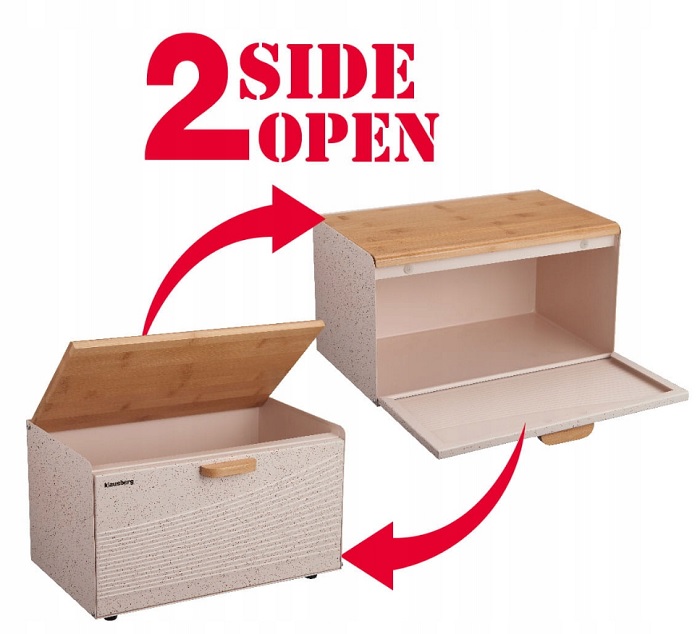 Klausberg chlebník KB-7465 - krémový/drevo