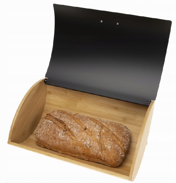 Kassel chlebník 93512 - čierny/drevo