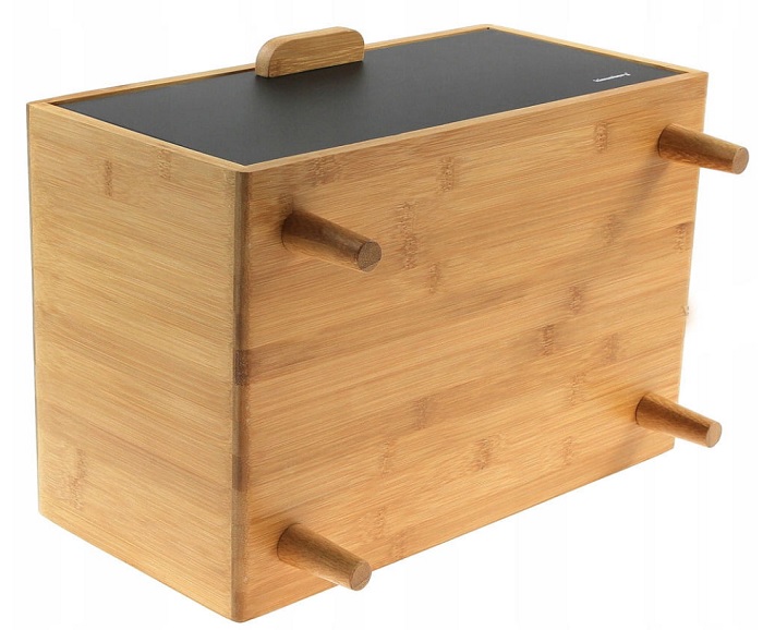 Klausberg chlebník KB-7399 - čierny/drevo