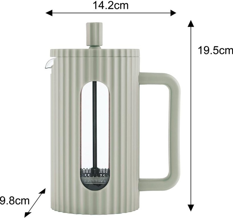 French press Klausberg KB-7750 – kanvica 600 ml na kávu a čaj s nerezovým piestom - olivová