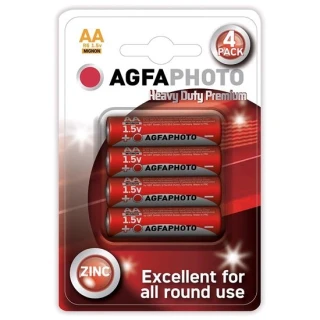 AgfaPhoto Heavy Duty zinkové tužkové batérie AA (R6), 1,5 V – 4 ks