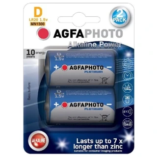 AgfaPhoto Power Alkaline veľké monočlánky D (LR20), 1,5 V – 2 ks
