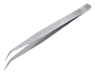 Kovová pinzeta 15 cm - zahnutá