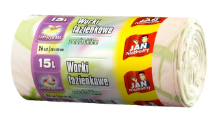 Vrecká do odpadkového koša JAN - 15l|26 ks