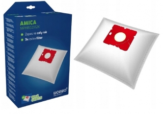 Worwo MPMB02X12K - vrecká pre vysávače Amica, AEG, Beko - 12ks + 3 filtre