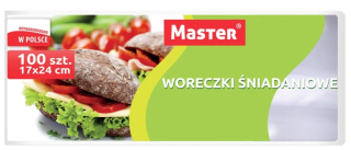 Vrecká na desiatu Master - 17x24 cm - 100 ks