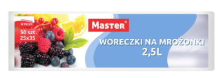 Vrecká na mrazené potraviny Master 2,5 l - 25x35 cm - 50 ks