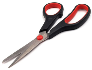 Nožnice červeno čierne - 20 cm