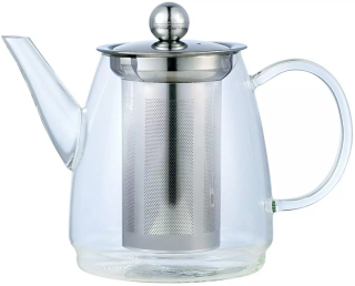 Zaparovacia kanvica na čaj a kávu King Hoff KH-4842 – sklenená 0,6L s nerezovým filtrom