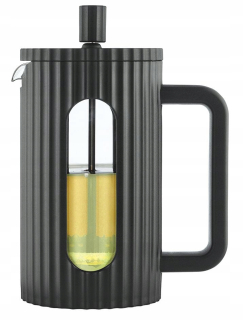 French press Klausberg KB-7746 – kanvica 600 ml na kávu a čaj s nerezovým piestom - čierna